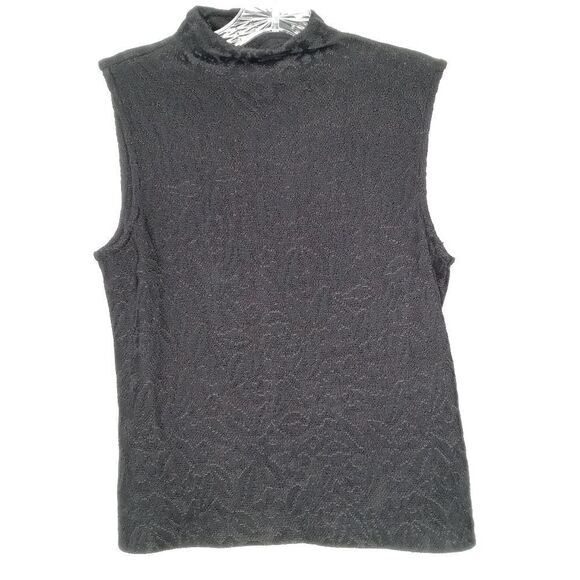 St. John black mock neck top - Picture 1 of 6